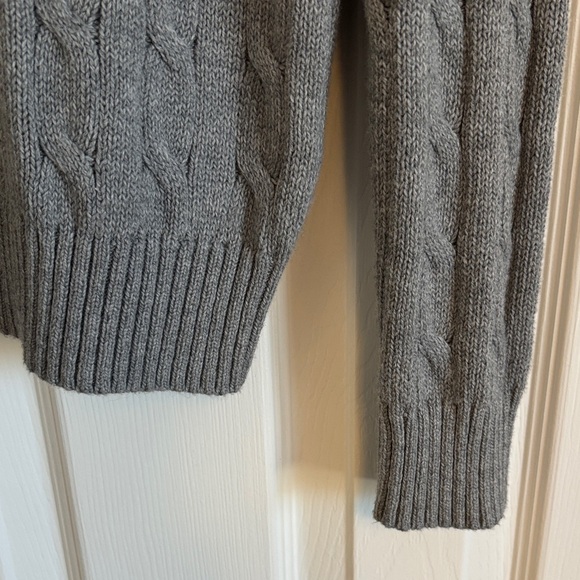 Polo by Ralph Lauren Grey Cable Knit Sweater Size Small - Picture 4 of 5